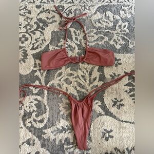 Rust Mauve Two-Piece Bikini Set